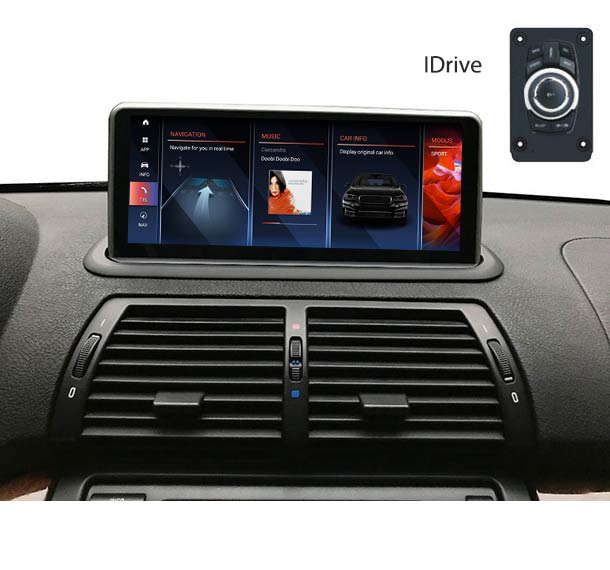 10.25'' BMW 5er E53 X5 (1999-2006) Android 14 GPS wireless CarPlay Android Auto
