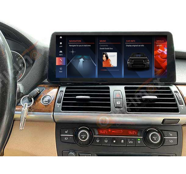 12.3'' BMW X5 E70 X6 E71 (2007-2014) Android 14 GPS Navigation CarPlay Android Auto