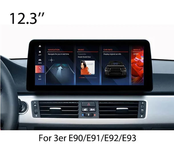 12.3'' Android 13 GPS screen for BMW 3 Series E90(no OEM screen) CarPlay Android Auto